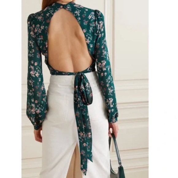 NWOT Reformation Raye Top in Emelia Floral 0 - Picture 2 of 9